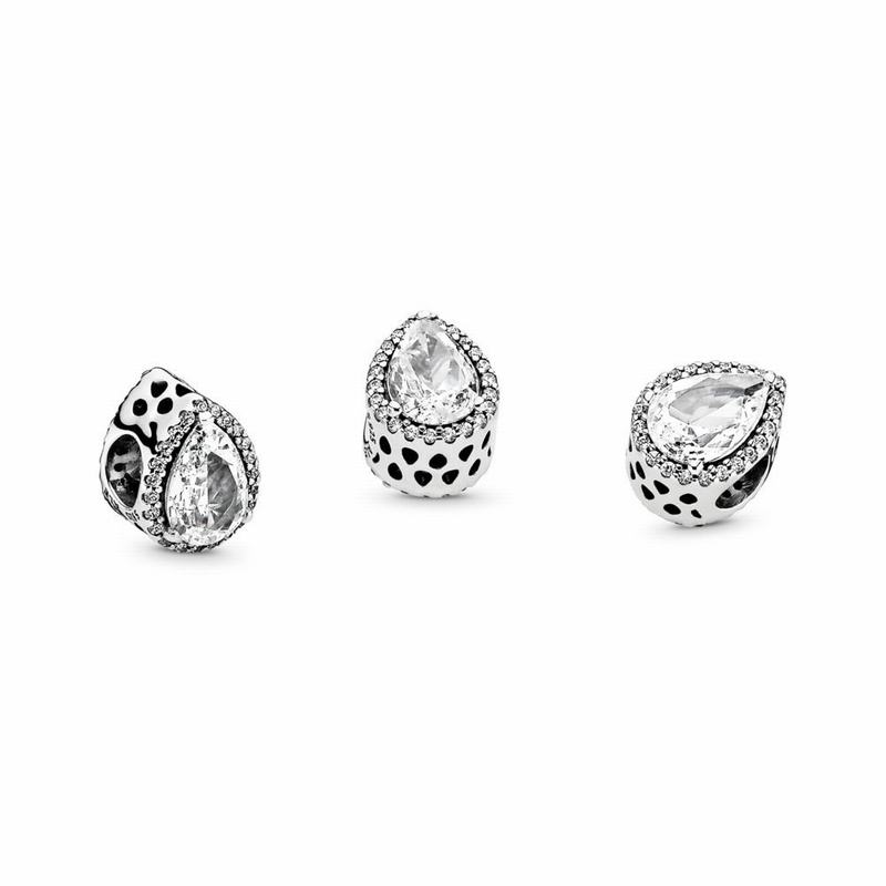 Pandora Radiant Teardrop Charm - Sterling Silver/Cubic Zirconia - Canada | HJ5208NY